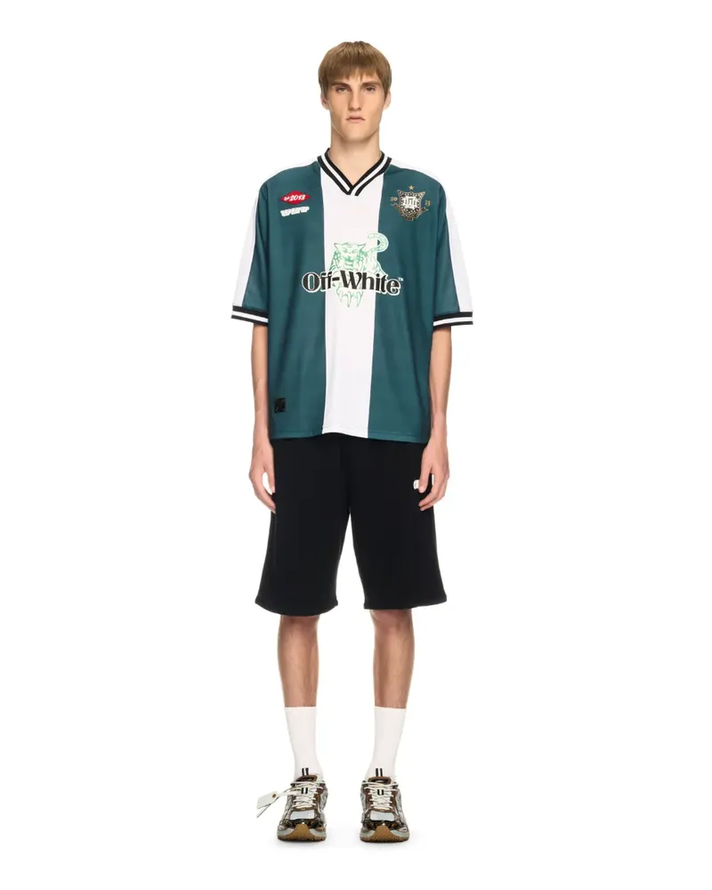 OFF-WHITE TIGER 23 FUßBALL-T-SHIRT Grün