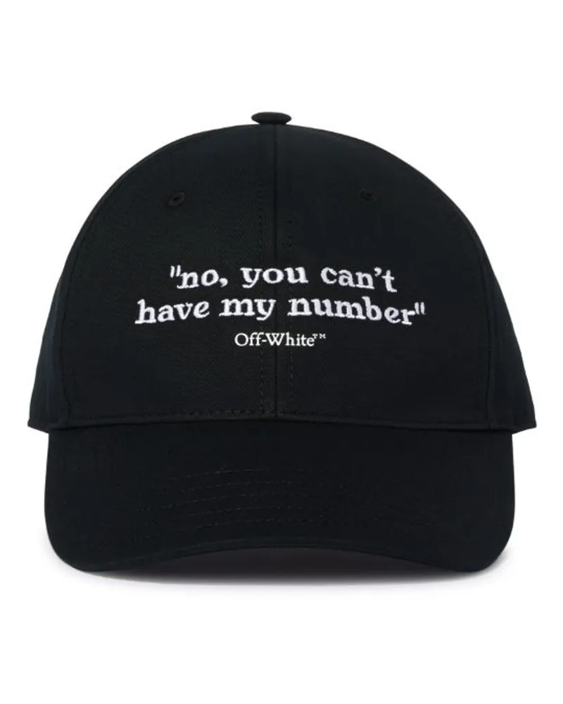 OFF-WHITE Baseballcap mit Schriftzug Schwarz