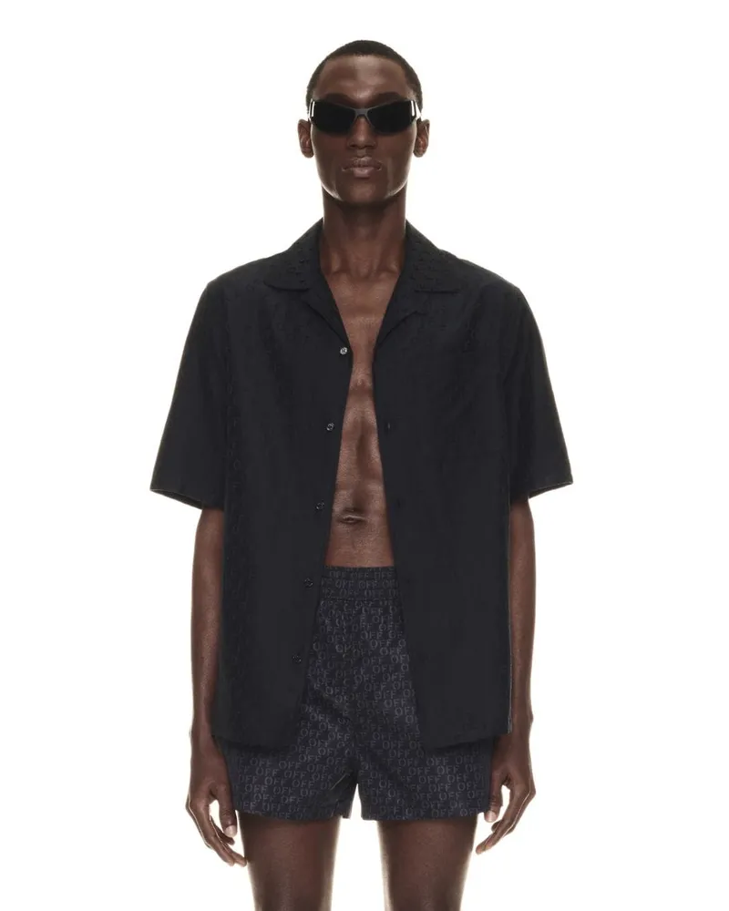 OFF-WHITE Off Ao Badeshorts Schwarz