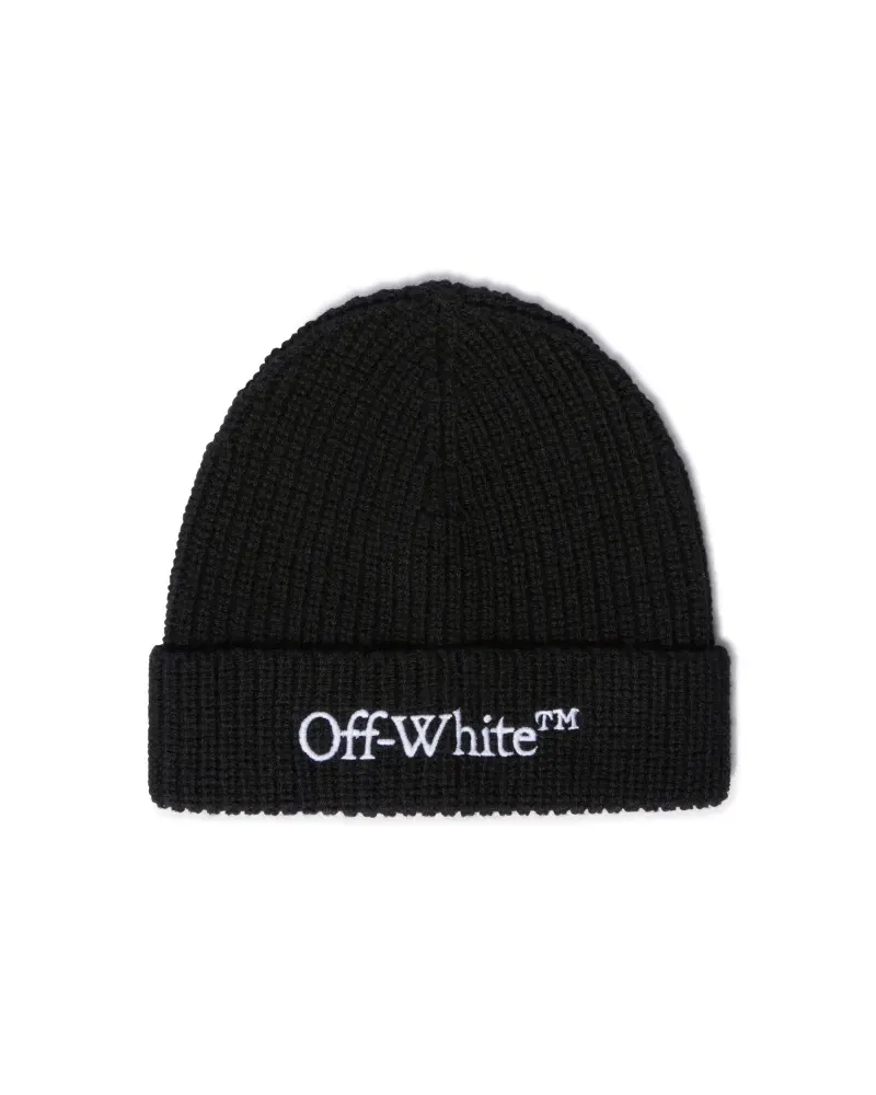 OFF-WHITE SCHWARZE BOOKISH STRICKMÜTZE Schwarz