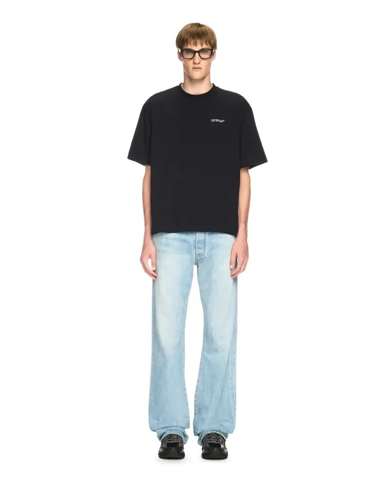 OFF-WHITE Schwarzes T-Shirt mit Pfeil Schwarz