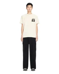 OFF-WHITE Enges, kurzärmeliges T-Shirt mit 23-Logo Nude