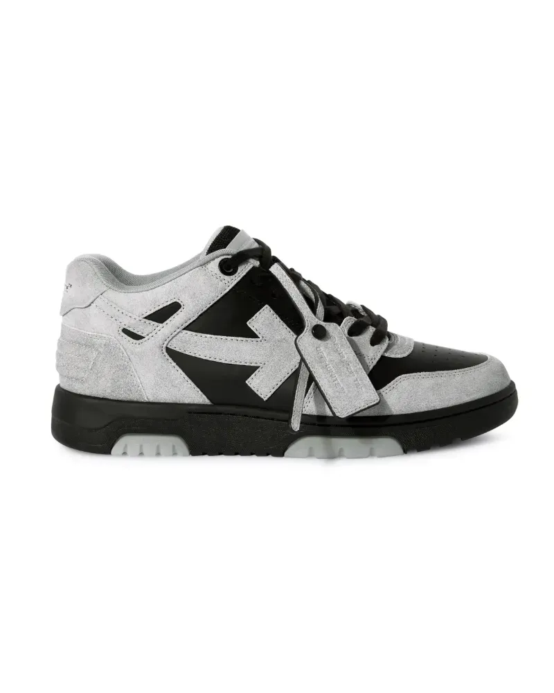 OFF-WHITE GRAU/SCHWARZE OUT OF OFFICE WILDLEDER-SNEAKER Schwarz
