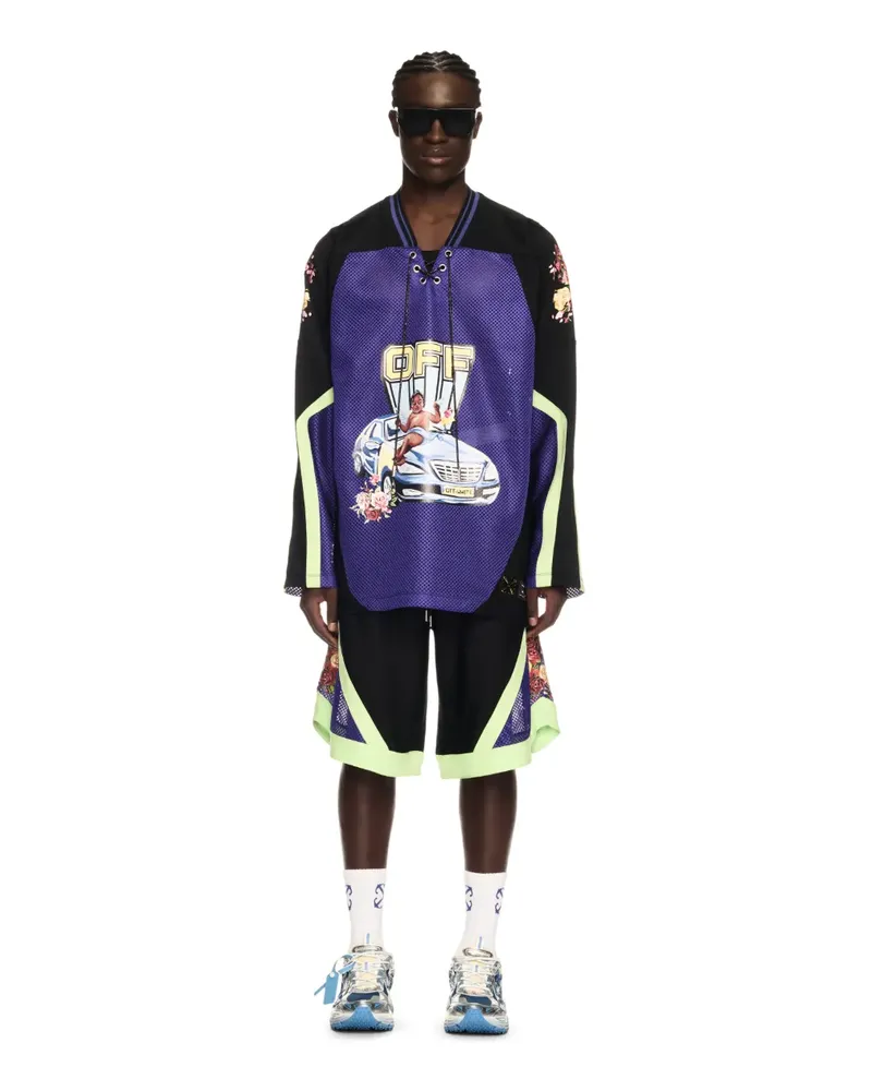 OFF-WHITE Schwarze Auto Fresco Hockey-Shorts Schwarz