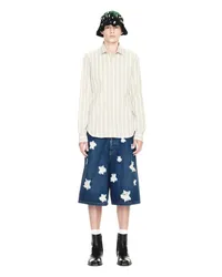 OFF-WHITE DENIM-SHORTS MIT STERNEN Blau