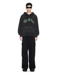 OFF-WHITE Skate Hoodie mit Bacchus-Grafik Schwarz