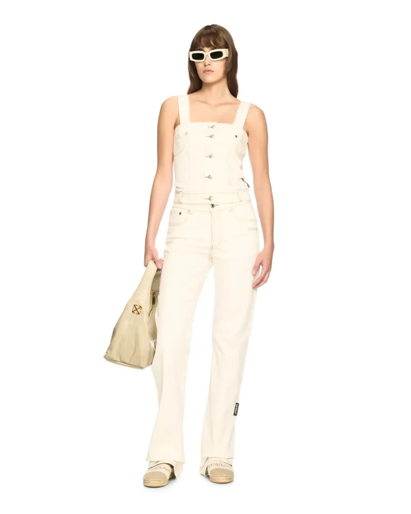 OFF-WHITE WEISSE DENIM SUSY HOSE Nude