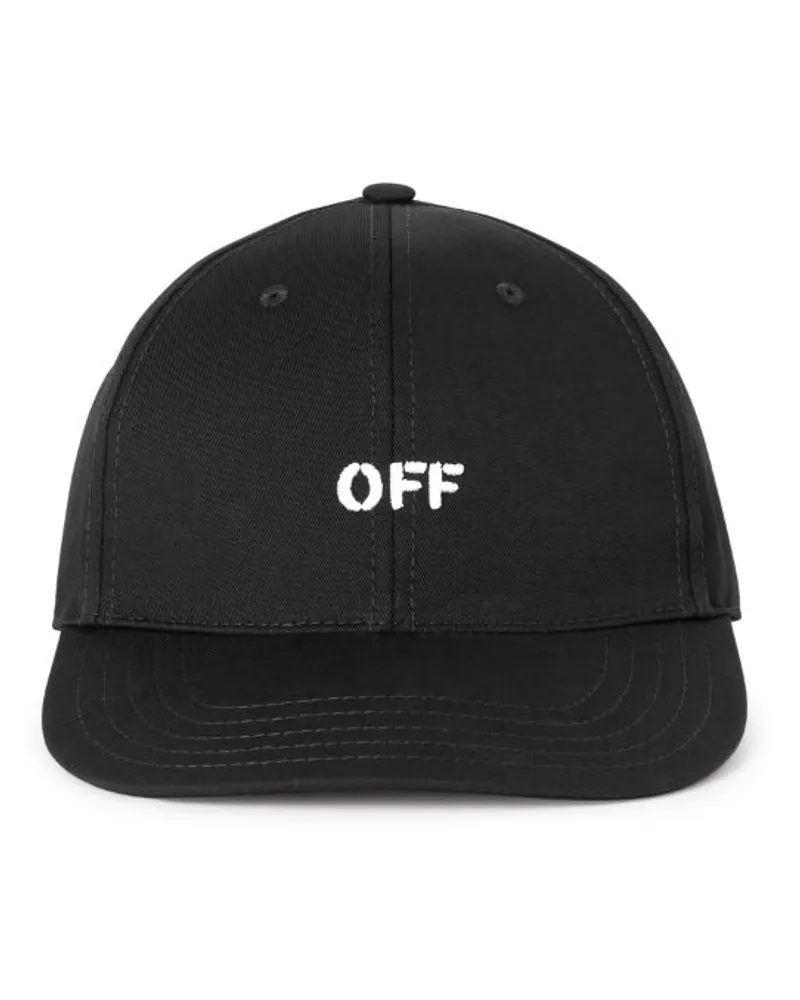 OFF-WHITE Drill Off Logo Baseballcap Schwarz