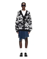 OFF-WHITE Strickjacke mit Tattoo-Motiv Schwarz