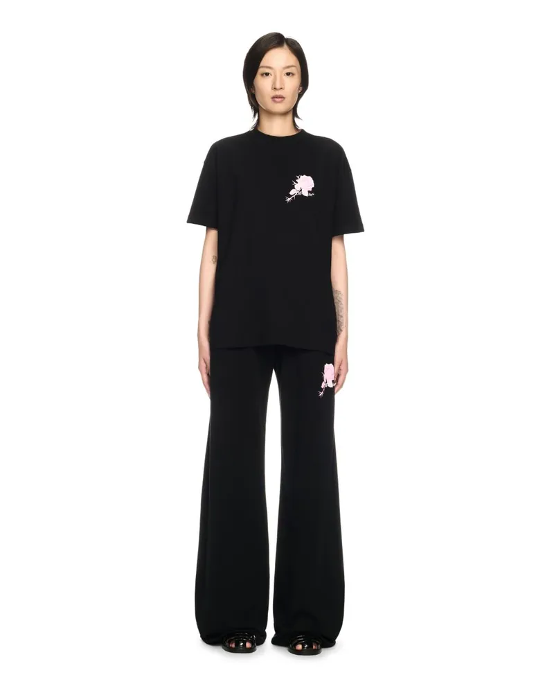 OFF-WHITE Schwarzes Rose T-Shirt Mit Pfeil Schwarz