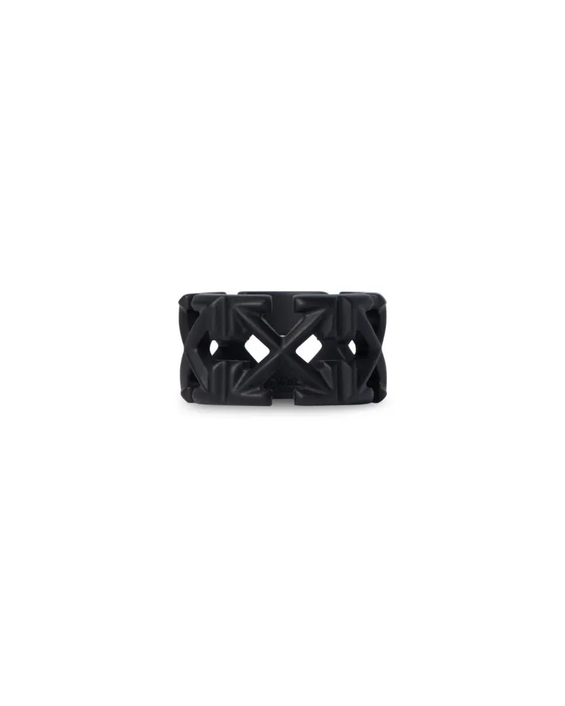 OFF-WHITE Schwarzer Ring mit Pfeil Schwarz