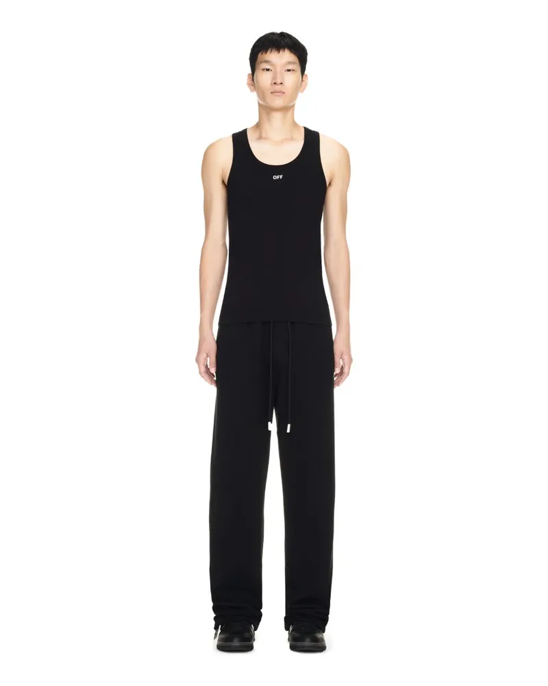 OFF-WHITE Trägershirt mit Logo-Print Schwarz