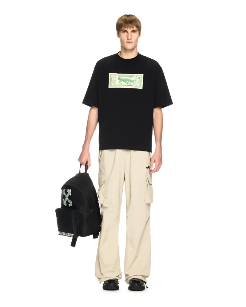 OFF-WHITE SCHWARZES BANKNOTEN-PFEIL T-SHIRT Schwarz