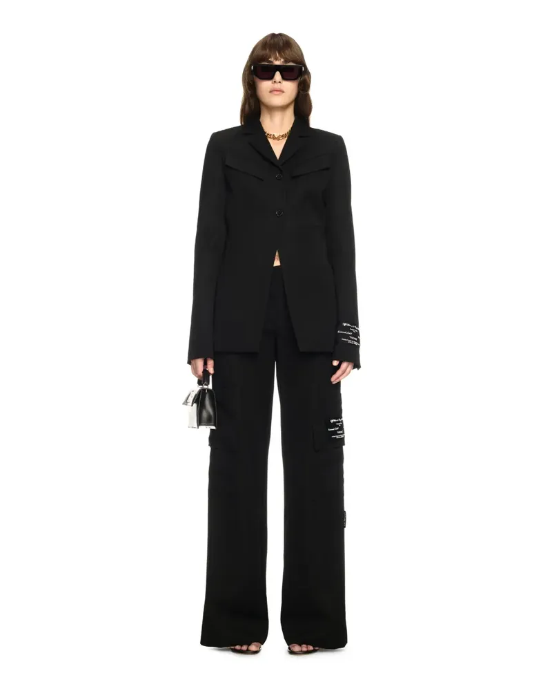 OFF-WHITE SCHWARZE WOLL-CARGO-JACKE Schwarz