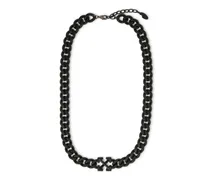 Schwarze Kettenhalskette mit Pfeil