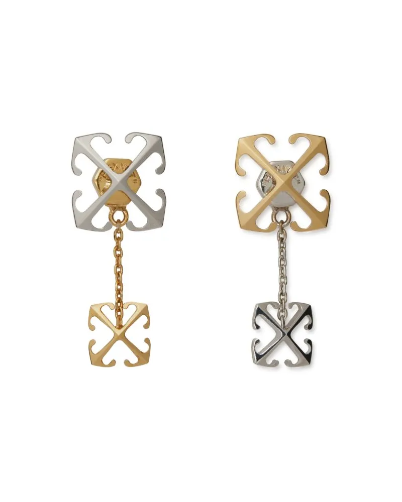 OFF-WHITE ZWEIFARBIGE PFEIL-OHRRINGE Gold