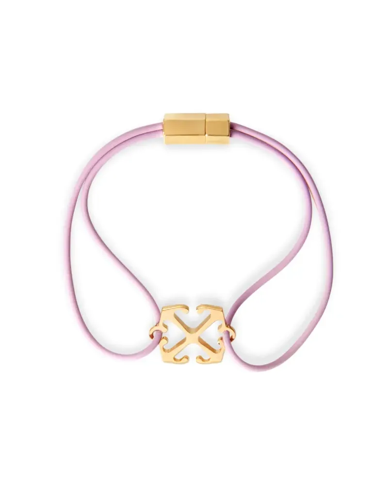 OFF-WHITE GUMMIARMBAND MIT PFEIL Gold