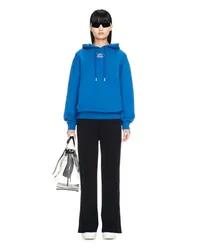 OFF-WHITE HOODIE MIT BANDANA- UND PFEILMOTIV Blau