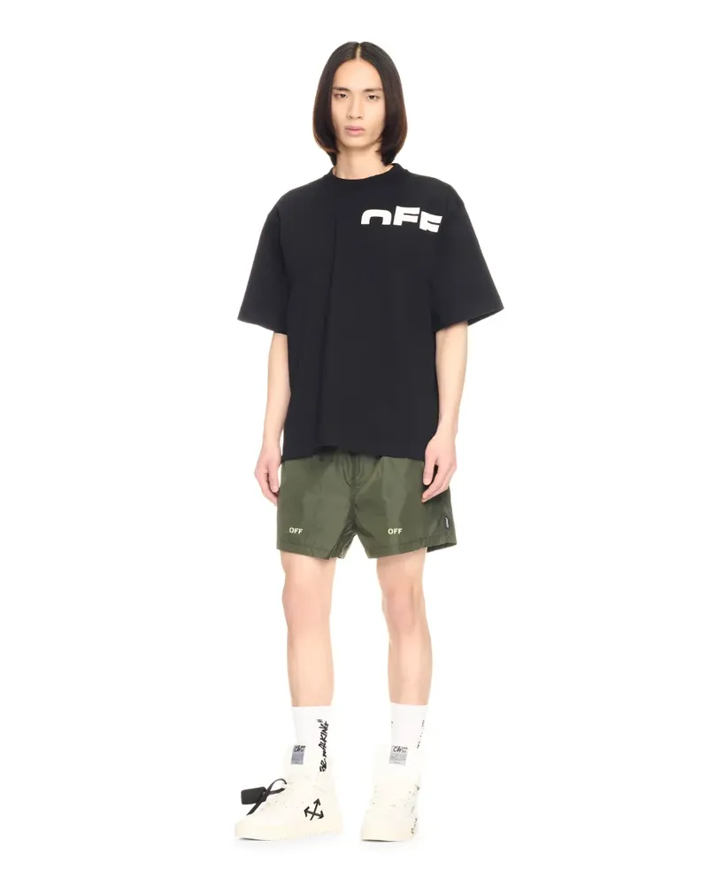OFF-WHITE GRÜNE BADESHORTS MIT LOGO Grün