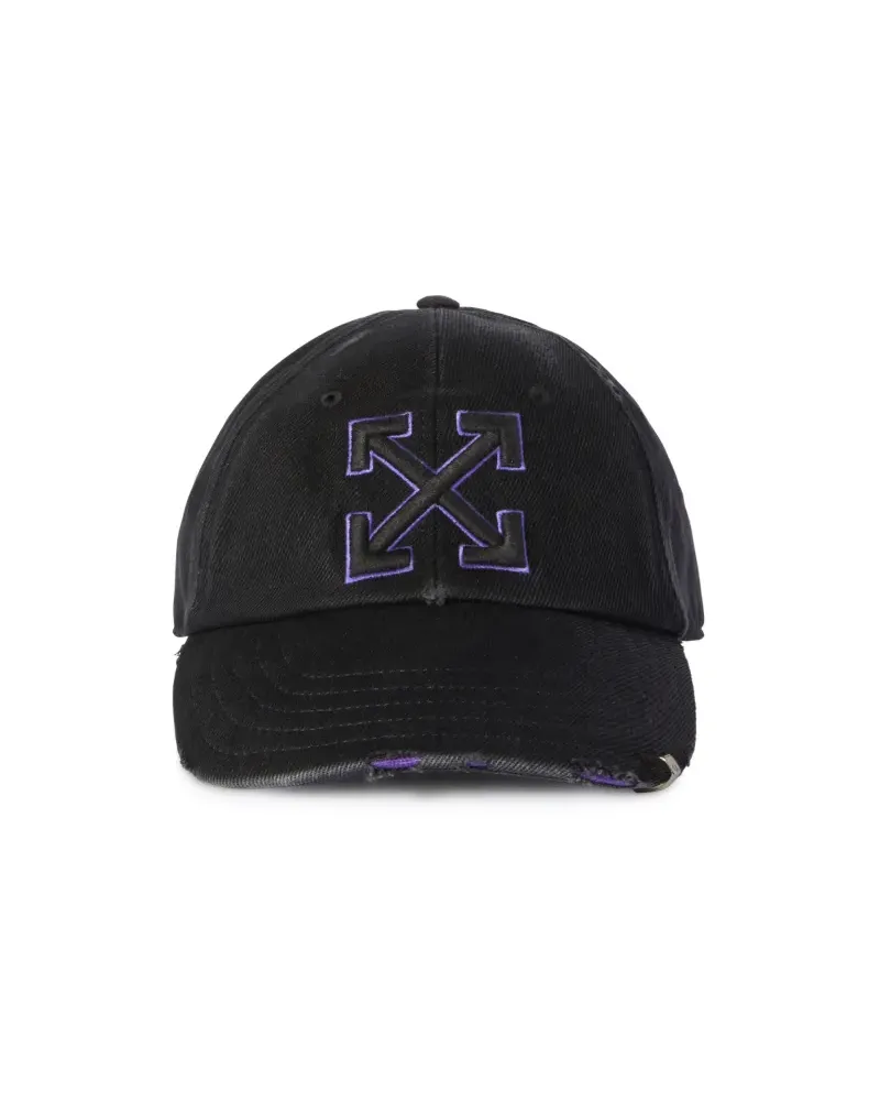 OFF-WHITE SCHWARZE DENIM BASEBALLCAP Schwarz