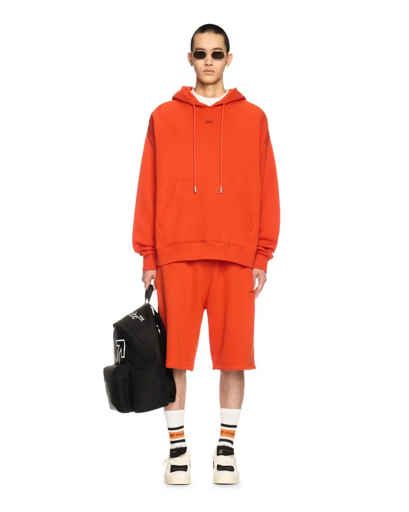 OFF-WHITE ORANGENER VIBE HOODIE MIT PFEIL Orange