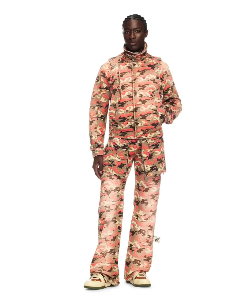 OFF-WHITE JEANSJACKE IN ORANGE CAMOUFLAGE Orange