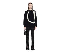 Schwarzer Maxi Logo Cardigan