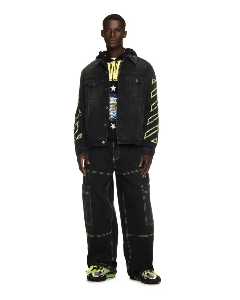 OFF-WHITE BLAUE CARGO-JEANS Schwarz