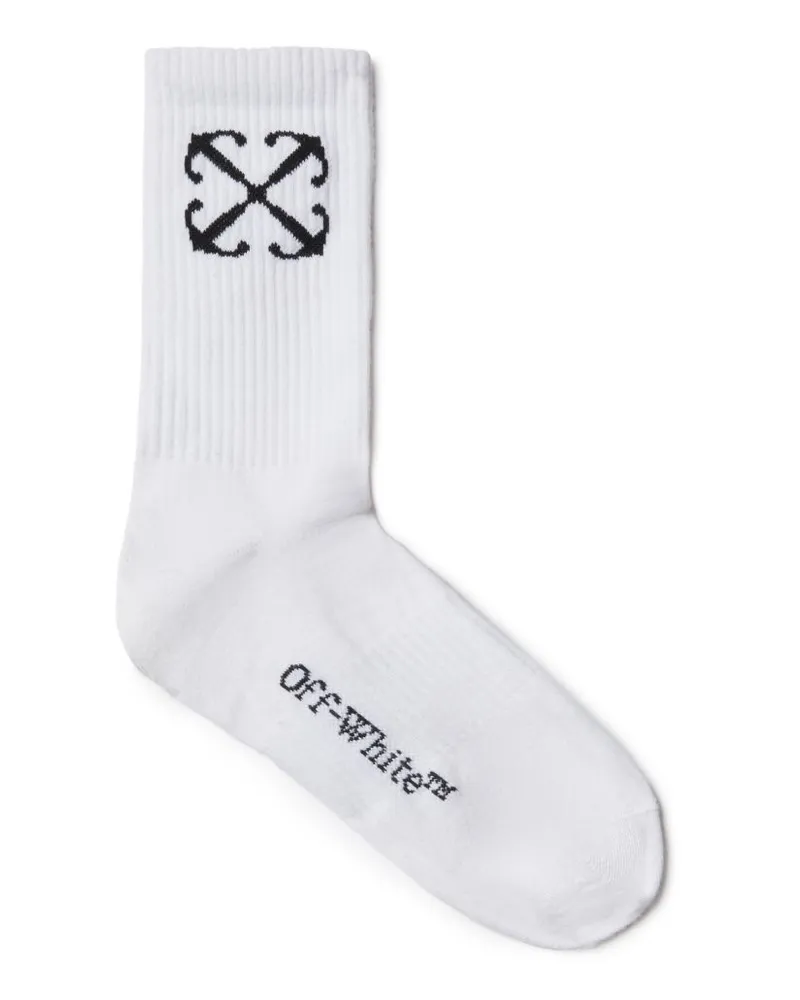 OFF-WHITE Weiße Pfeil mittelhohe Socken Weiß