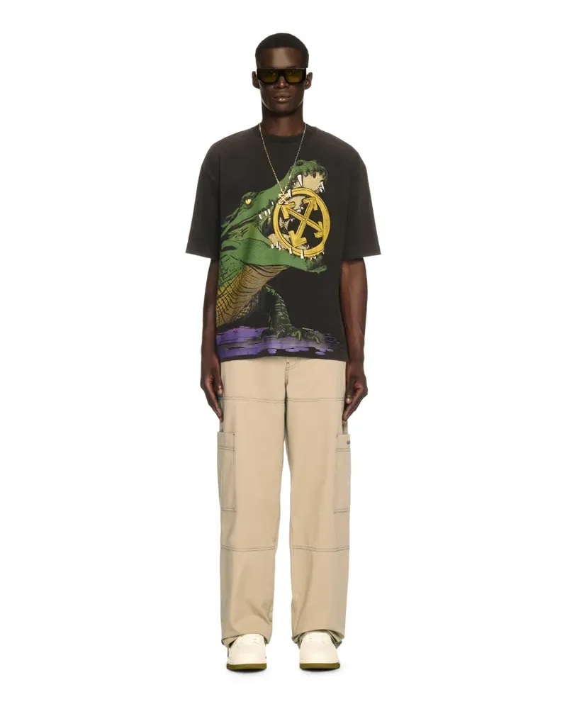 OFF-WHITE BEIGE CARGO-HOSE Gelb