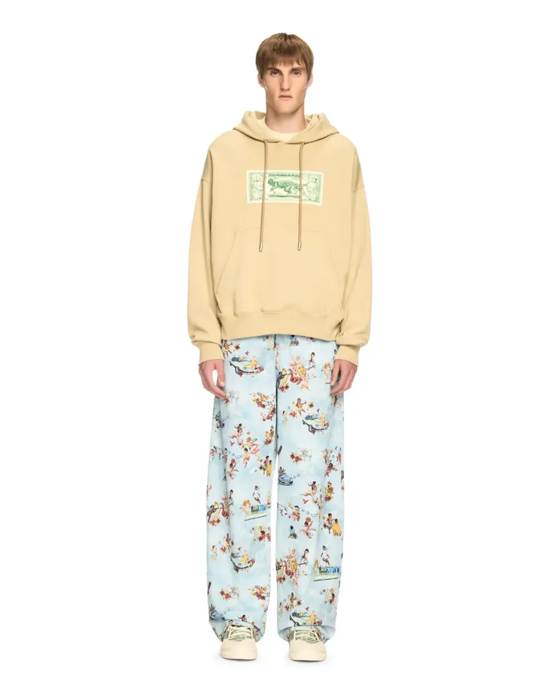 OFF-WHITE CREME GELD-PFEIL HOODIE Nude