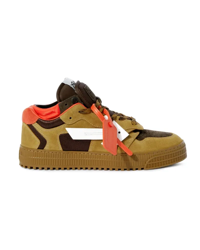 OFF-WHITE BRAUN/ORANGENE SNEAKER MIT PFEIL Braun