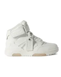 OFF-WHITE Out Of Office Mid Top Leder Weiß