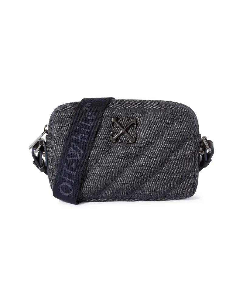 OFF-WHITE Schultertasche mit gestepptem Muster Blau
