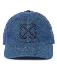 OFF-WHITE BASEBALLCAP AUS DENIM MIT PFEILMOTIV Blau