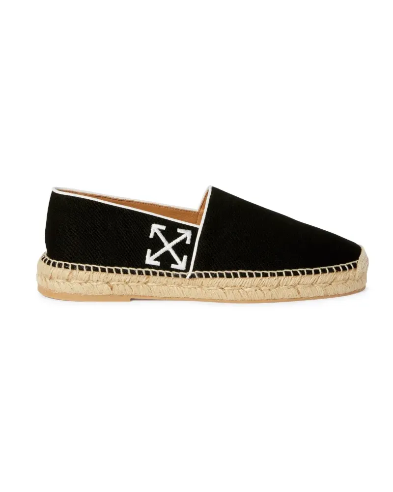 OFF-WHITE SCHWARZ/WEISS BIARRITZ ESPADRILLE Schwarz