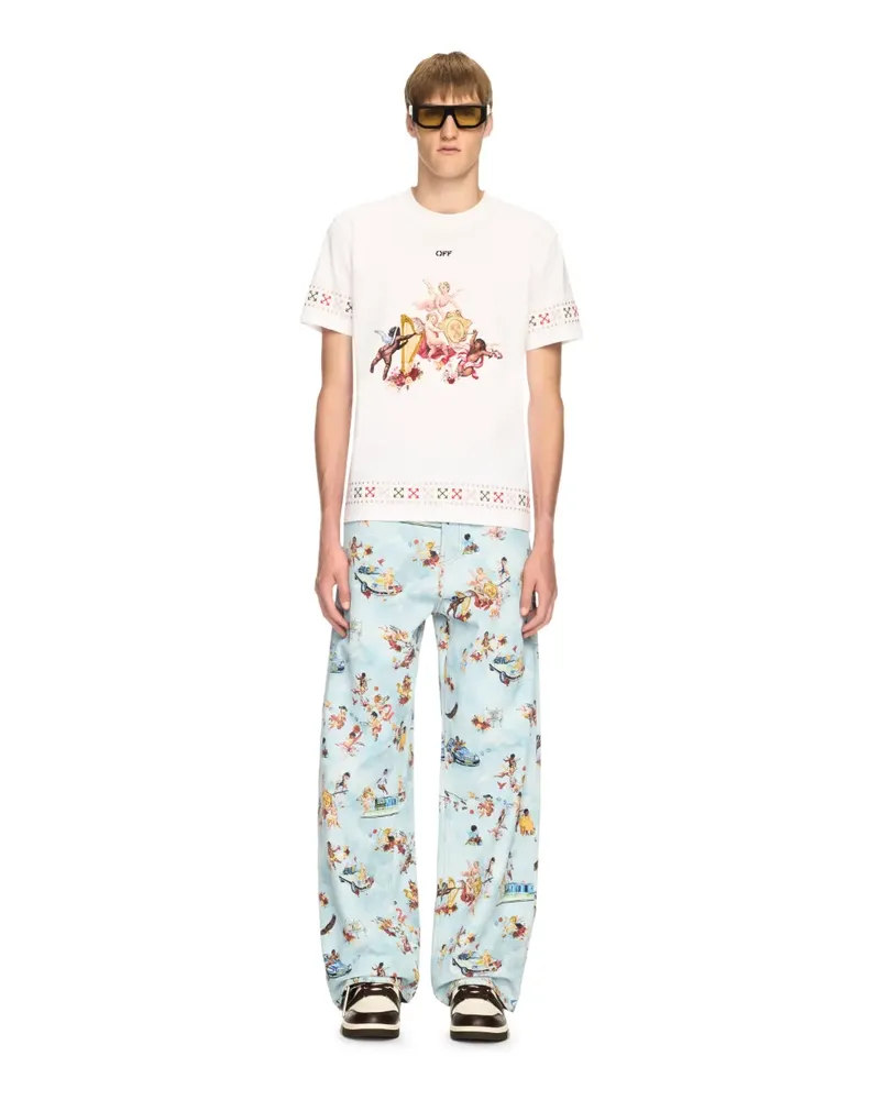 OFF-WHITE WEISSES PUTTI T-SHIRT Weiß