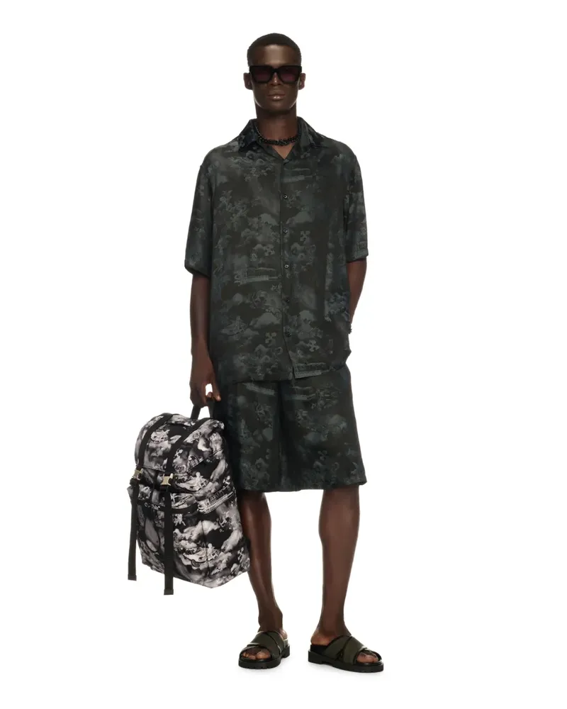 OFF-WHITE Schwarze Jacquard Bowling-Shorts Schwarz