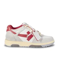 OFF-WHITE OUT OF OFFICE HELLGRAUE/ROTE SNEAKER Grau