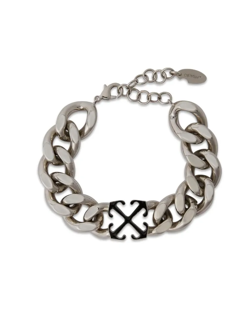 OFF-WHITE Kettenarmband mit Emaille-Pfeil Silber