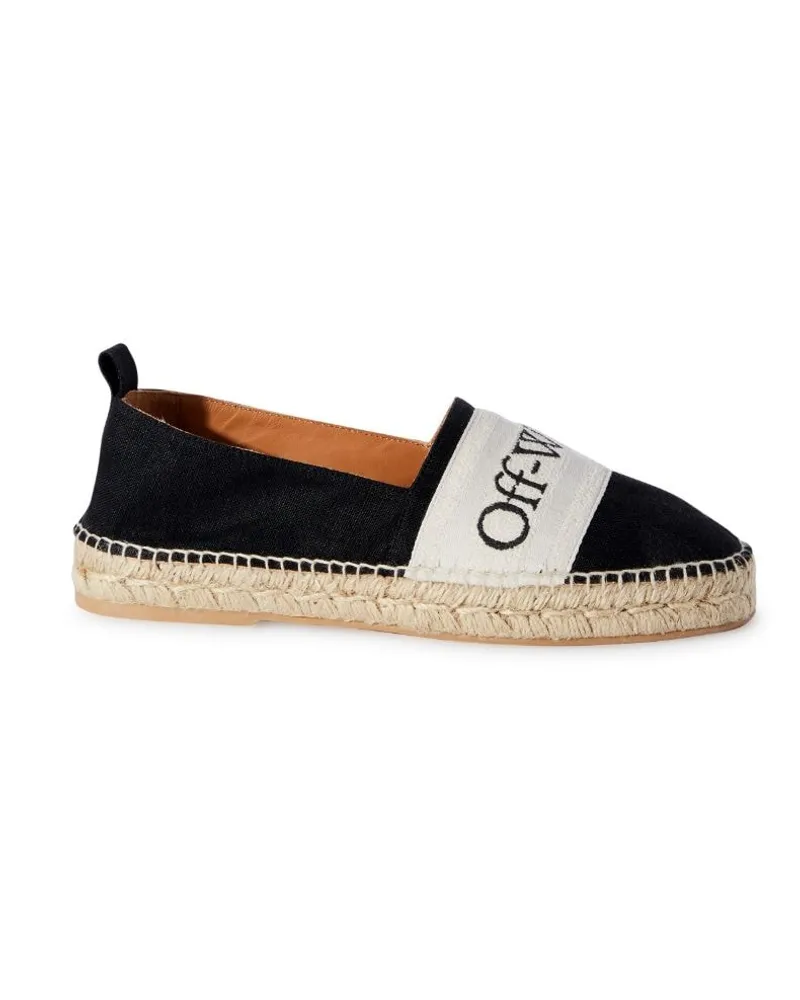 OFF-WHITE BOOKISH LEINEN ESPADRILLAS Schwarz