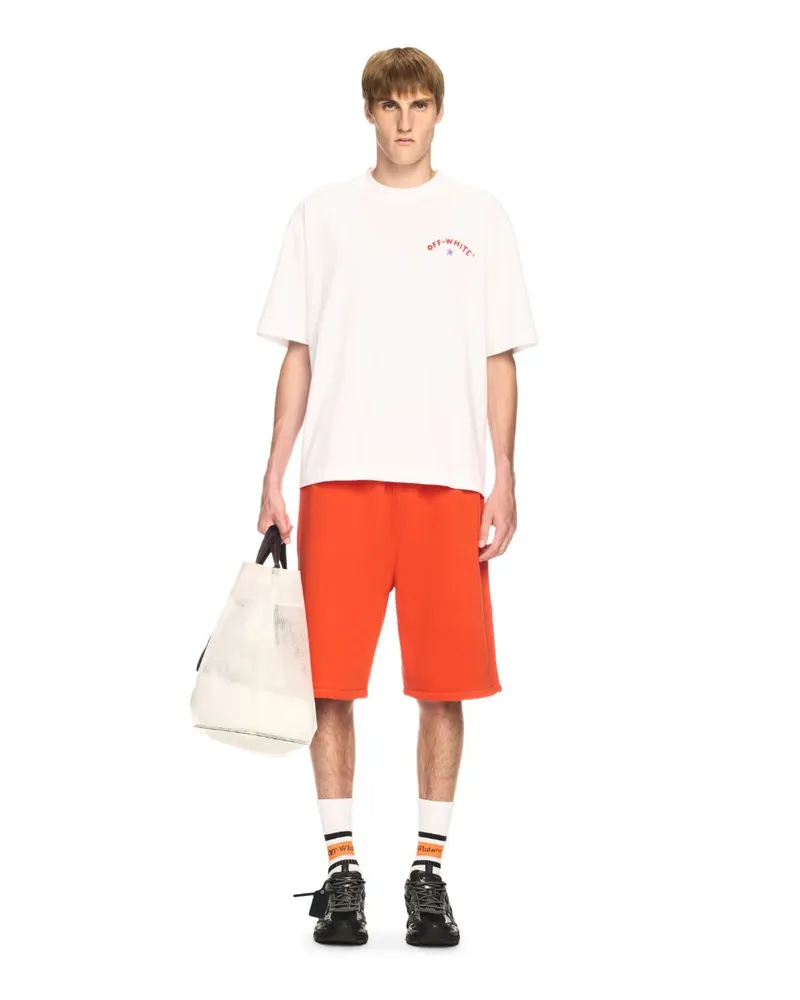 OFF-WHITE WEISSES T-SHIRT MIT STERN UND PFEIL Weiß