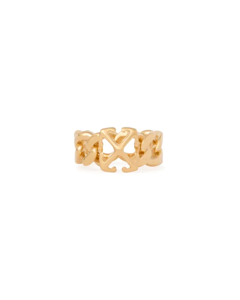 OFF-WHITE KETTENRING MIT PFEIL Gold