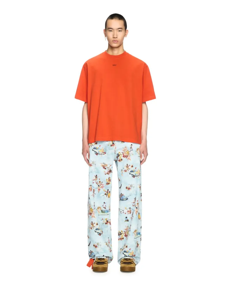 OFF-WHITE ORANGES VIBE T-SHIRT MIT PFEIL Orange