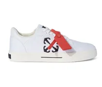 WEISS/SCHWARZE CANVAS VULKANISIERTE SNEAKER