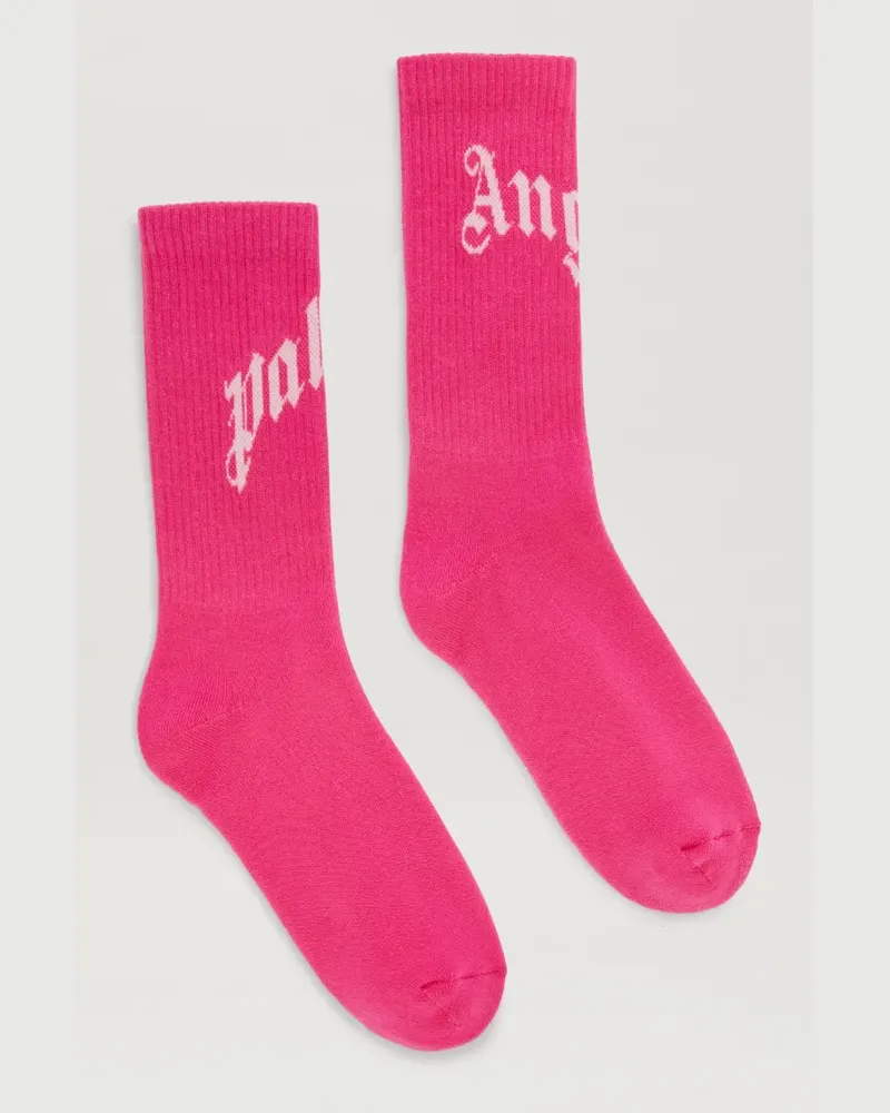 Palm Angels Kurze Socken mit Curved-Logo 323c