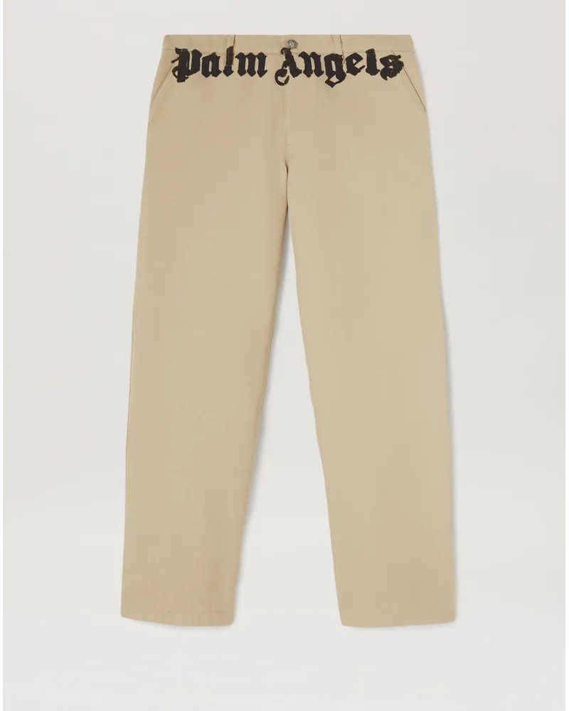 Palm Angels Chino-Hose mit Logo Nude