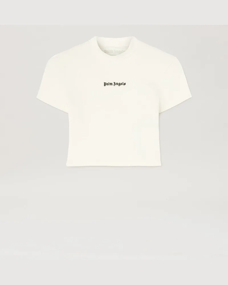 Palm Angels Cropped Baby T-Shirt mit klassischem Logo 0310