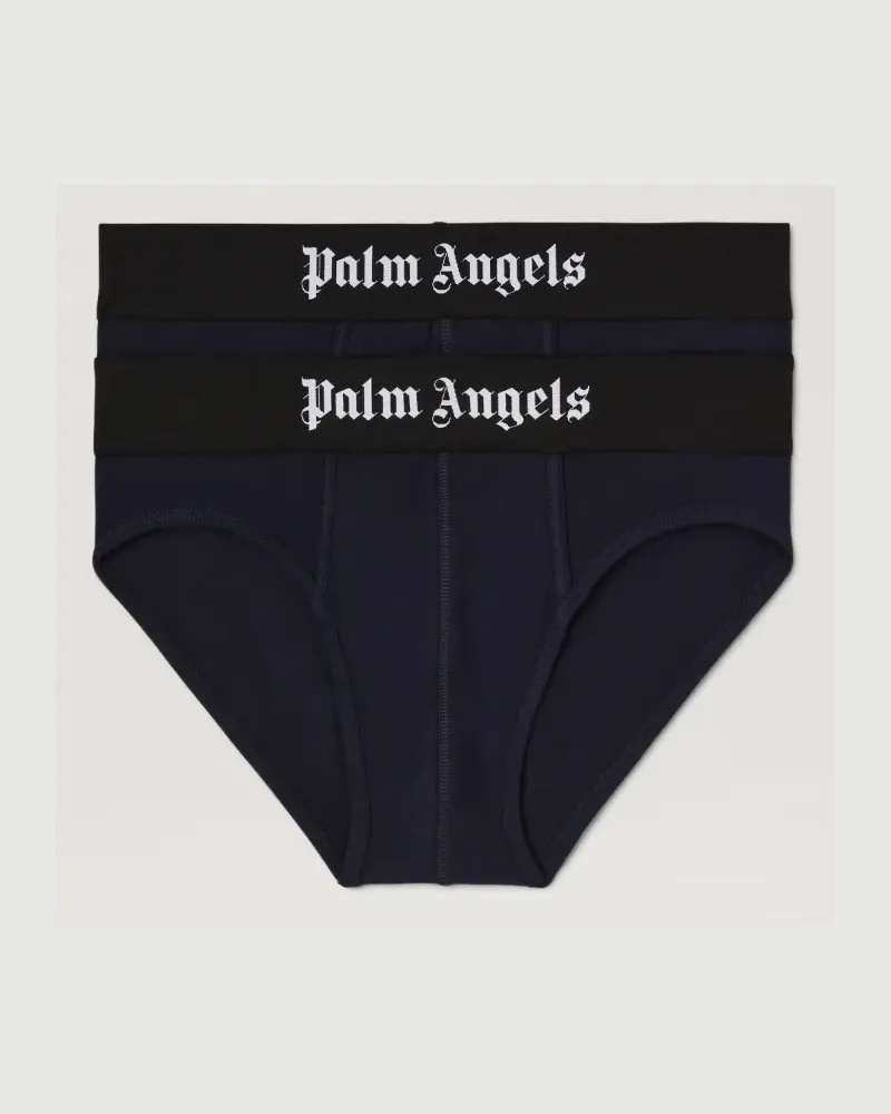 Palm Angels Doppelpack Slips mit Logo-Band 4610