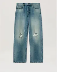 Palm Angels Lockere Denim-Hose mit Monogramm Blau